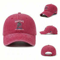 Never Underestimate An Old Man With A Hockey Stick Washed Cotton Baseball Cap Ice Hockey Gift