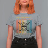 Retro Ice Hockey Player T Shirt For Women Funny Never Underestimate An Old Man - Wonder Print Shop