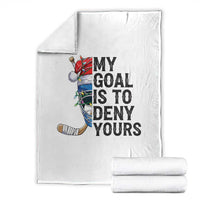 My Goal Is To Deny Yours Throw Blanket Ice Hockey Helmet Christmas Gift - Wonder Print Shop