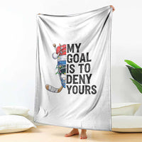 My Goal Is To Deny Yours Throw Blanket Ice Hockey Helmet Christmas Gift - Wonder Print Shop