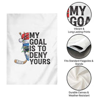 My Goal Is To Deny Yours Garden Flag Ice Hockey Helmet Christmas Gift - Wonder Print Shop