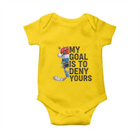 My Goal Is To Deny Yours Baby Onesie Ice Hockey Helmet Christmas Gift - Wonder Print Shop