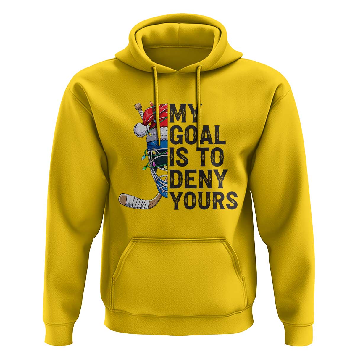 My Goal Is To Deny Yours Hoodie Ice Hockey Helmet Christmas Gift - Wonder Print Shop