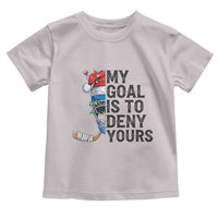 My Goal Is To Deny Yours Toddler T Shirt Ice Hockey Helmet Christmas Gift - Wonder Print Shop