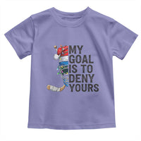My Goal Is To Deny Yours Toddler T Shirt Ice Hockey Helmet Christmas Gift - Wonder Print Shop