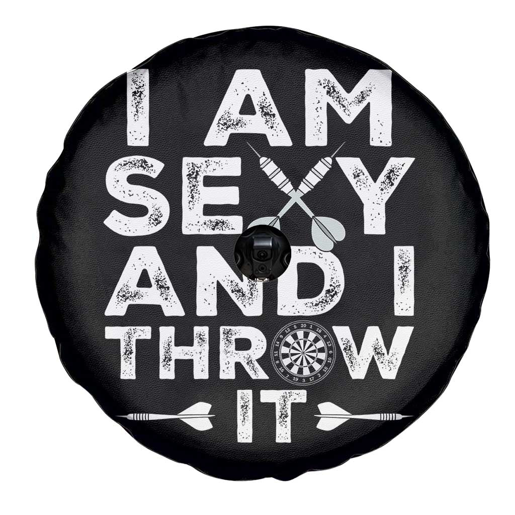Funny Sexy Dart Player Joke Spare Tire Cover I Am Sexy And I Throw It - Wonder Print Shop