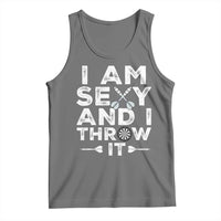 Funny Sexy Dart Player Joke Tank Top I Am Sexy And I Throw It - Wonder Print Shop