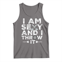 Funny Sexy Dart Player Joke Tank Top I Am Sexy And I Throw It - Wonder Print Shop