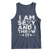 Funny Sexy Dart Player Joke Tank Top I Am Sexy And I Throw It - Wonder Print Shop