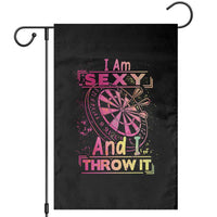 I Am Sexy And I Throw It Garden Flag Sexy Dart Player Gift - Wonder Print Shop