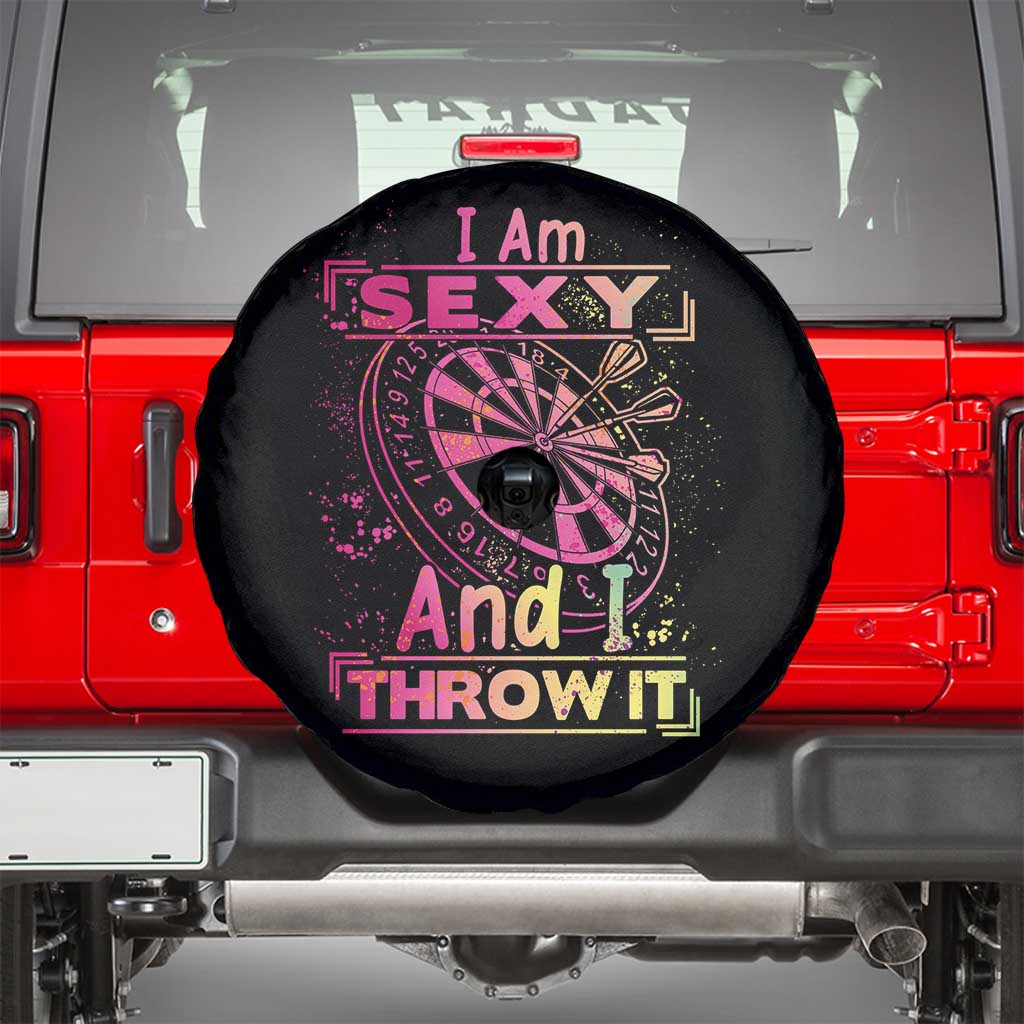I Am Sexy And I Throw It Spare Tire Cover Sexy Dart Player Gift - Wonder Print Shop