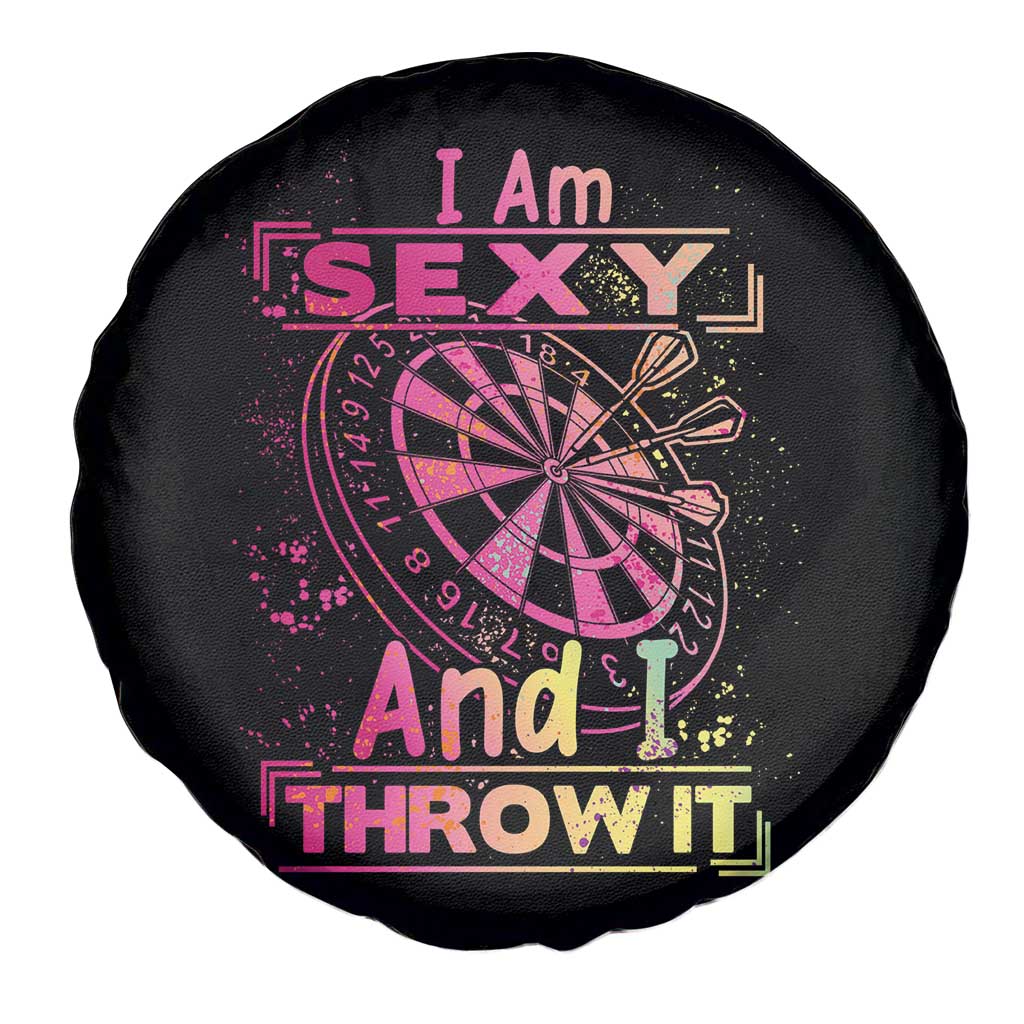 I Am Sexy And I Throw It Spare Tire Cover Sexy Dart Player Gift - Wonder Print Shop