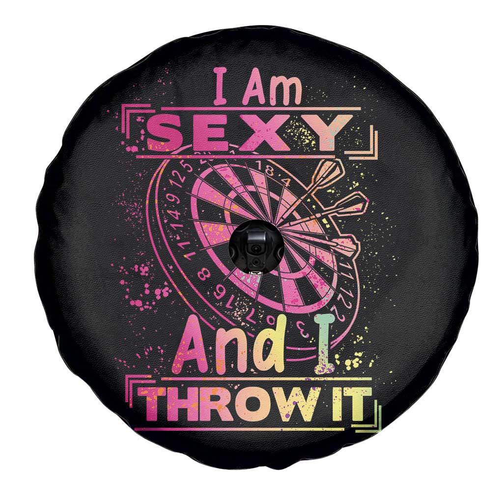 I Am Sexy And I Throw It Spare Tire Cover Sexy Dart Player Gift - Wonder Print Shop