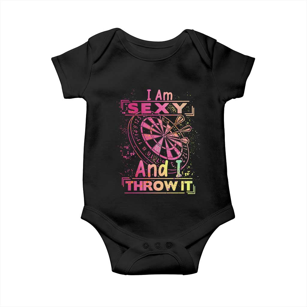 I Am Sexy And I Throw It Baby Onesie Sexy Dart Player Gift - Wonder Print Shop