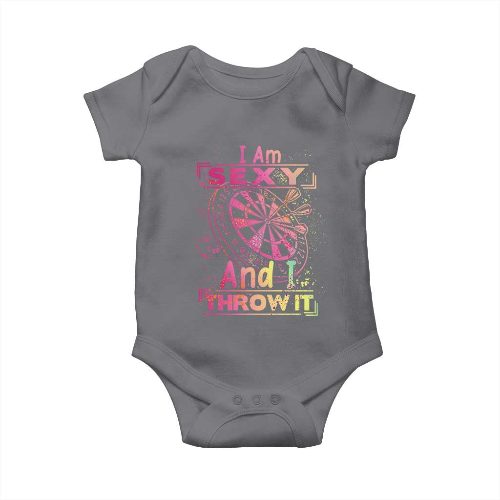I Am Sexy And I Throw It Baby Onesie Sexy Dart Player Gift - Wonder Print Shop