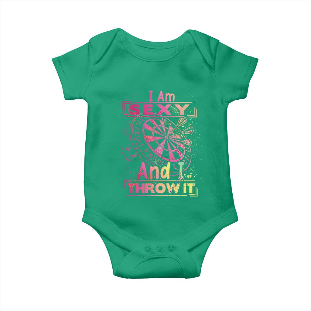 I Am Sexy And I Throw It Baby Onesie Sexy Dart Player Gift - Wonder Print Shop