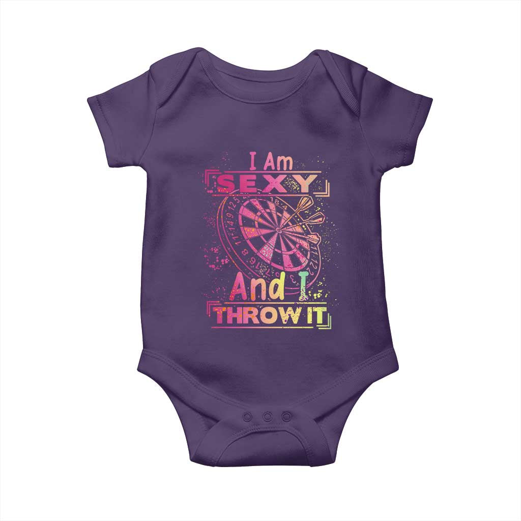 I Am Sexy And I Throw It Baby Onesie Sexy Dart Player Gift - Wonder Print Shop