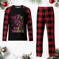 I Am Sexy And I Throw It Plaid Pajama Set Sexy Dart Player Gift - Wonder Print Shop