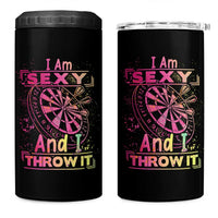 I Am Sexy And I Throw It 4 in 1 Can Cooler Tumbler Sexy Dart Player Gift - Wonder Print Shop