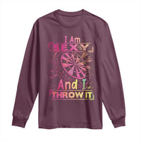I Am Sexy And I Throw It Long Sleeve Shirt Sexy Dart Player Gift - Wonder Print Shop