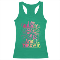 I Am Sexy And I Throw It Racerback Tank Top Sexy Dart Player Gift - Wonder Print Shop