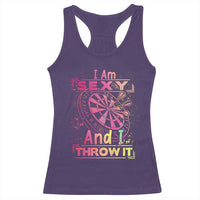 I Am Sexy And I Throw It Racerback Tank Top Sexy Dart Player Gift - Wonder Print Shop