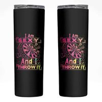 I Am Sexy And I Throw It Skinny Tumbler Sexy Dart Player Gift - Wonder Print Shop