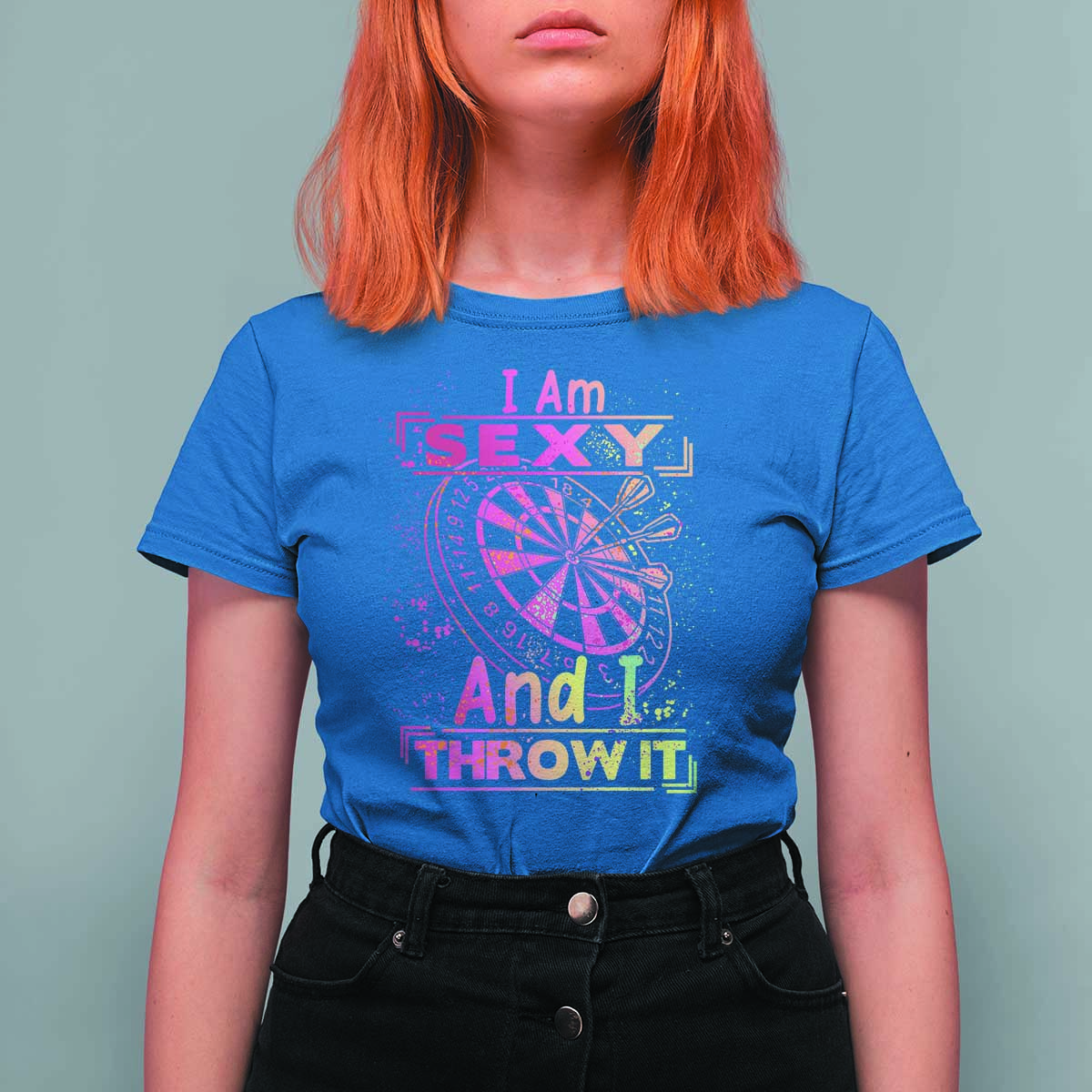 I Am Sexy And I Throw It T Shirt For Women Sexy Dart Player Gift - Wonder Print Shop