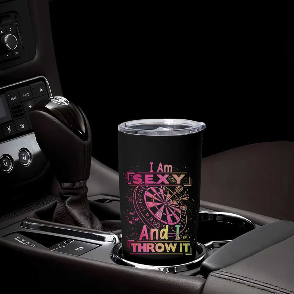I Am Sexy And I Throw It Tumbler Cup Sexy Dart Player Gift - Wonder Print Shop