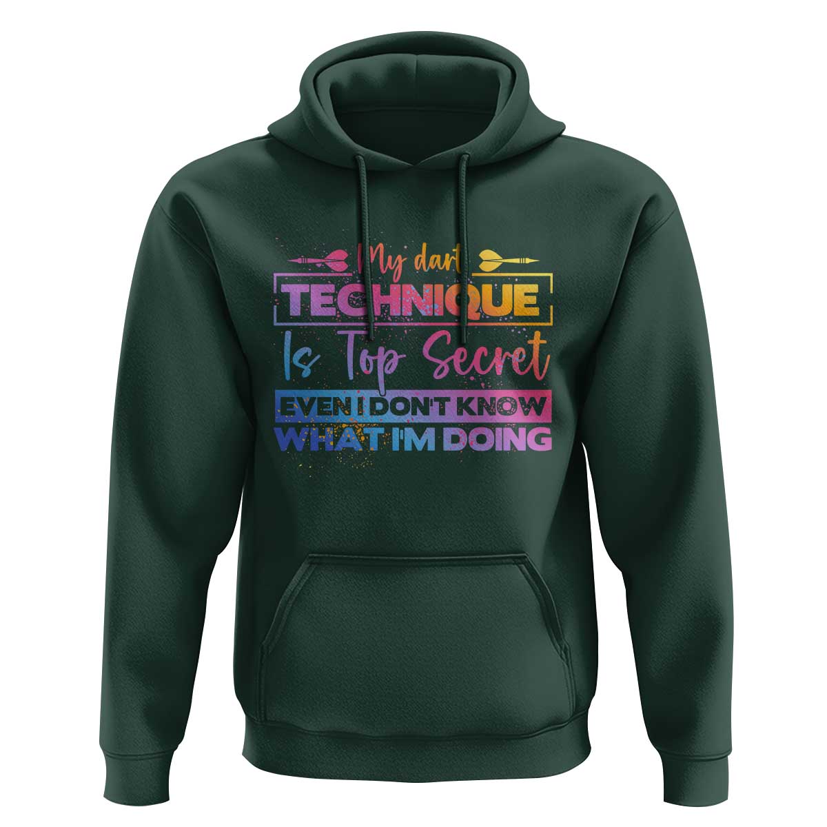 My Dart Technique Is Top Secret Hoodie Funny Dartist Gift - Wonder Print Shop
