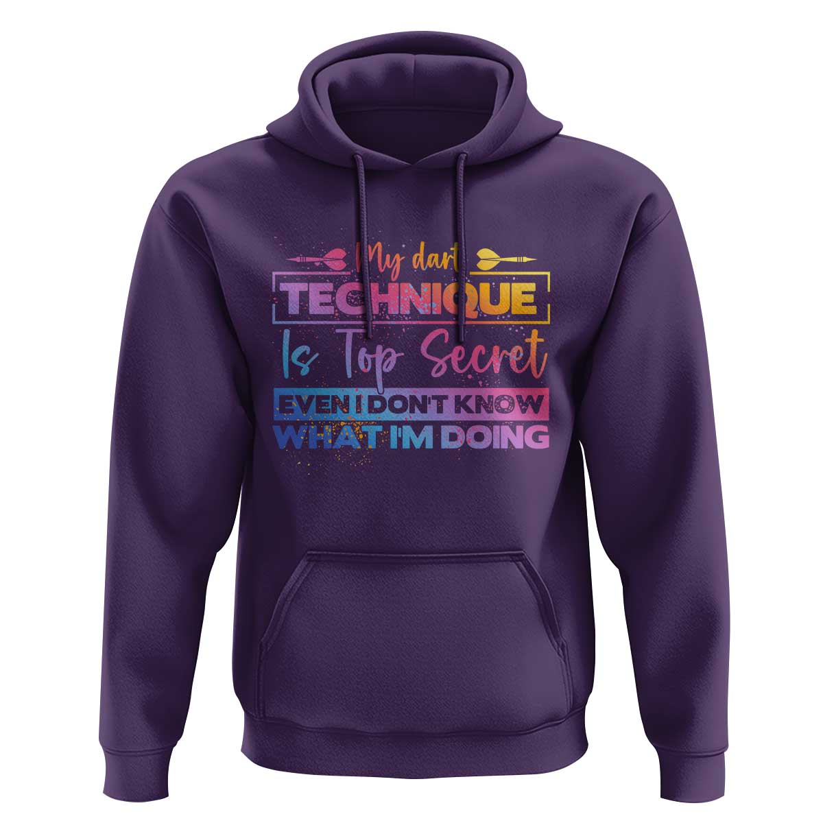 My Dart Technique Is Top Secret Hoodie Funny Dartist Gift - Wonder Print Shop