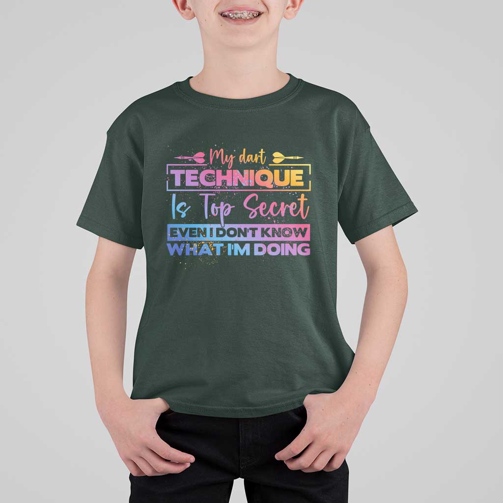 My Dart Technique Is Top Secret T Shirt For Kid Funny Dartist Gift - Wonder Print Shop
