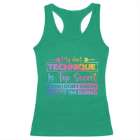 My Dart Technique Is Top Secret Racerback Tank Top Funny Dartist Gift - Wonder Print Shop