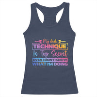 My Dart Technique Is Top Secret Racerback Tank Top Funny Dartist Gift - Wonder Print Shop