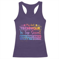 My Dart Technique Is Top Secret Racerback Tank Top Funny Dartist Gift - Wonder Print Shop