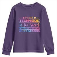 My Dart Technique Is Top Secret Youth Sweatshirt Funny Dartist Gift - Wonder Print Shop