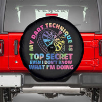 My Dart Technique Is Top Secret Spare Tire Cover Vintage Tie Dye Dart Lover - Wonder Print Shop