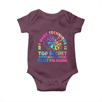 My Dart Technique Is Top Secret Baby Onesie Vintage Tie Dye Dart Lover - Wonder Print Shop