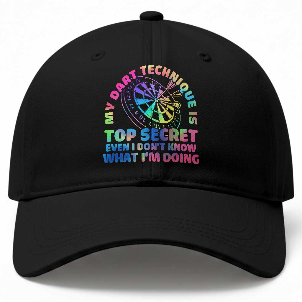My Dart Technique Is Top Secret Baseball Cap Vintage Tie Dye Dart Lover