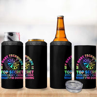 My Dart Technique Is Top Secret 4 in 1 Can Cooler Tumbler Vintage Tie Dye Dart Lover - Wonder Print Shop