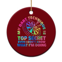 My Dart Technique Is Top Secret Ceramic Ornament Vintage Tie Dye Dart Lover - Wonder Print Shop