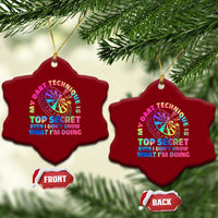 My Dart Technique Is Top Secret Ceramic Ornament Vintage Tie Dye Dart Lover - Wonder Print Shop