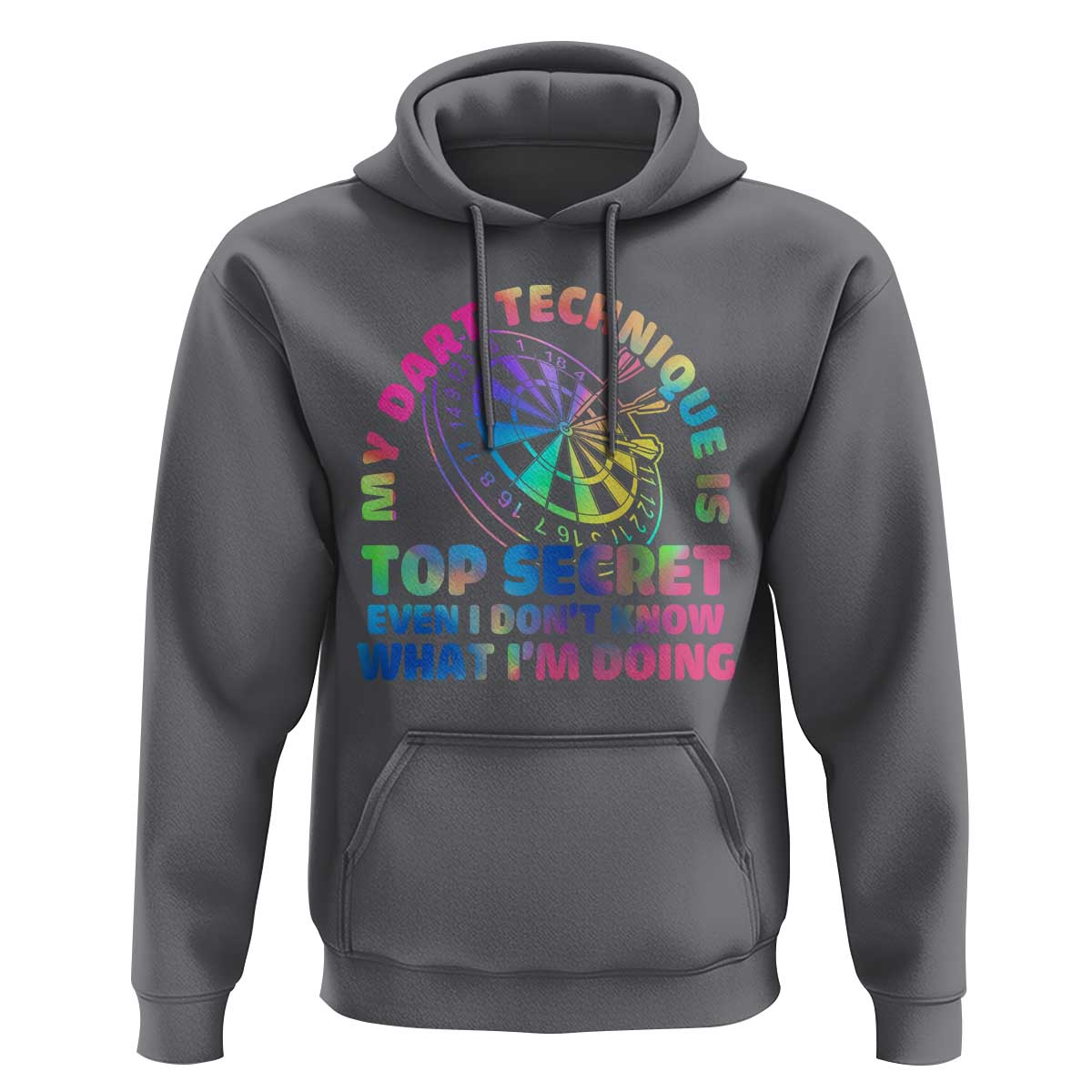 My Dart Technique Is Top Secret Hoodie Vintage Tie Dye Dart Lover - Wonder Print Shop