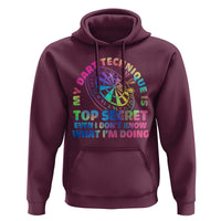 My Dart Technique Is Top Secret Hoodie Vintage Tie Dye Dart Lover - Wonder Print Shop