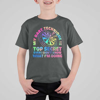 My Dart Technique Is Top Secret T Shirt For Kid Vintage Tie Dye Dart Lover - Wonder Print Shop