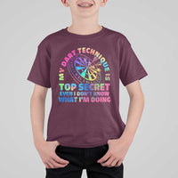 My Dart Technique Is Top Secret T Shirt For Kid Vintage Tie Dye Dart Lover - Wonder Print Shop