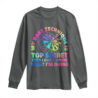 My Dart Technique Is Top Secret Long Sleeve Shirt Vintage Tie Dye Dart Lover - Wonder Print Shop