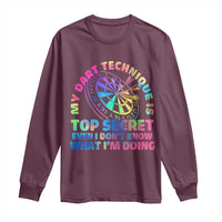 My Dart Technique Is Top Secret Long Sleeve Shirt Vintage Tie Dye Dart Lover - Wonder Print Shop