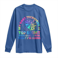 My Dart Technique Is Top Secret Long Sleeve Shirt Vintage Tie Dye Dart Lover - Wonder Print Shop