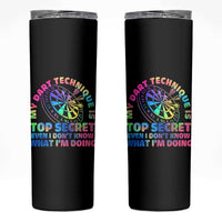 My Dart Technique Is Top Secret Skinny Tumbler Vintage Tie Dye Dart Lover - Wonder Print Shop